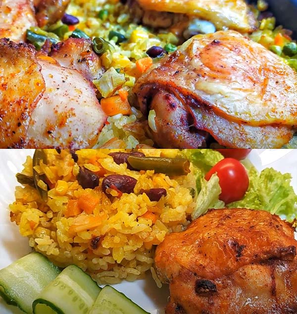 Курица с рисом и овощами в рукаве. Рис с курицей в духовке. Курица запеченная с рисом в духовке. Курочка с рисом и овощами в духовке. Ленивый рис с курицей в духовке.